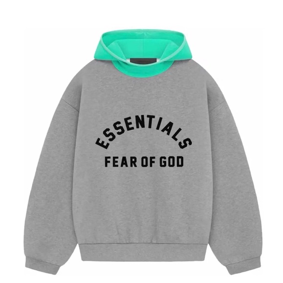 Fear of God Other - Essentials Fear of God Mint Dark Heather Oatmeal Fleece Hoodie